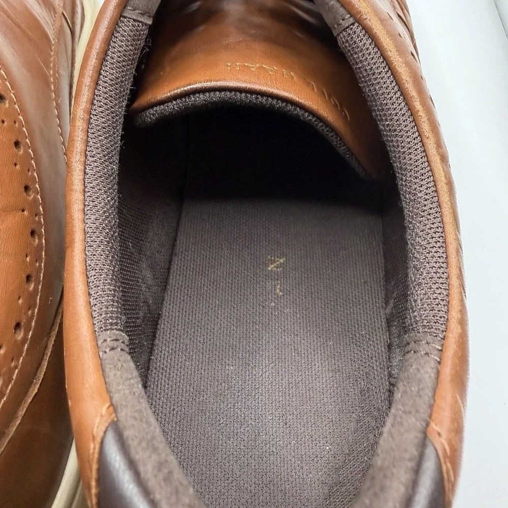 Cole Haan Grand Crosscourt Wingtip Sneakers C35974 Shoes Tan Mens Size 12 M